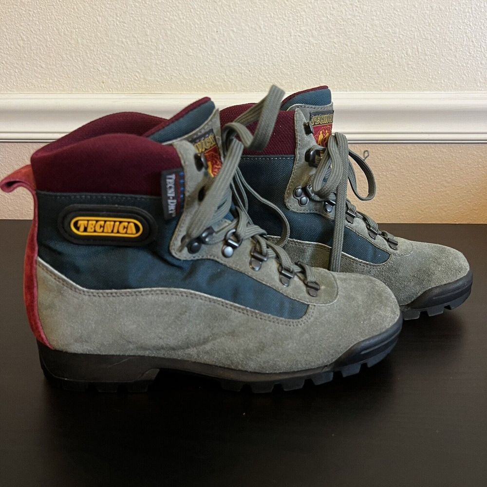 Tecnica Skywalk GORE-TEX Trekkers Waterproof Hiking Boots Italy Size 5.5 Green‎